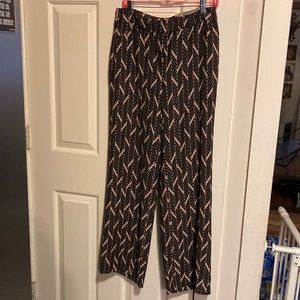 Chicos NWT drapey elevated mitre print wide lag pant size 0 regular